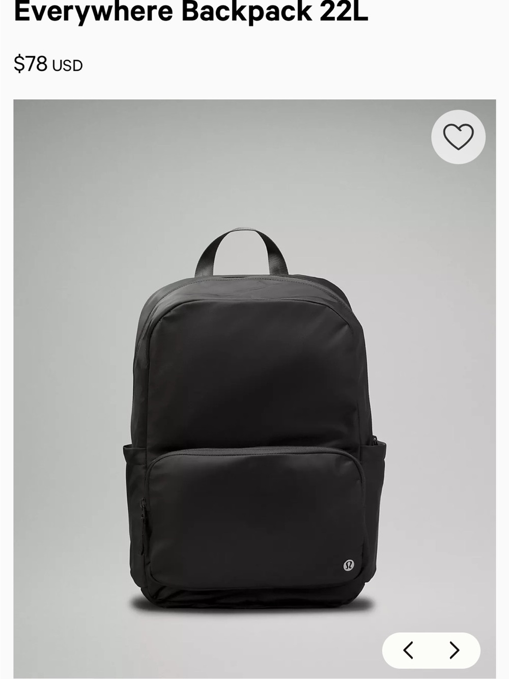 lululemon Black Everyday Backpack - Picture 7 of 7